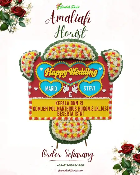 Papan Bunga Pernikahan Binade